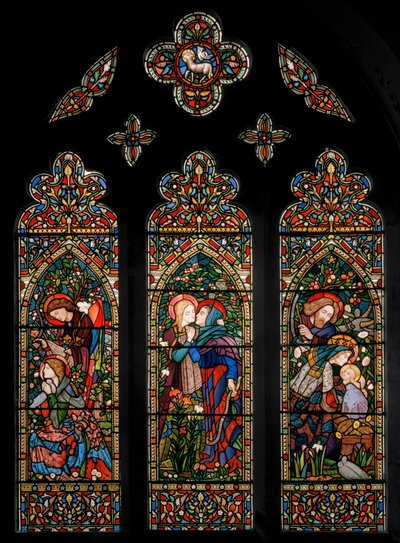 The Annunciation, the Visitation, and the Nativity, c.1860 by E. and Halliday Burne Jones