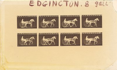 Internegative for Horses. Trotting. Abe Edgington. No. 28 by Eadweard Muybridge