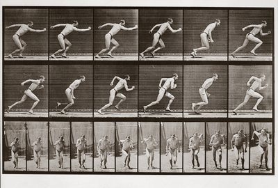 Man running, Plate 59 from Animal Locomotion by Eadweard Muybridge