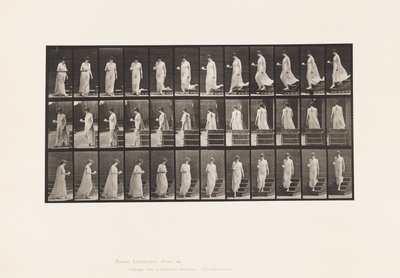 Plate 143. Descending Incline, Turning Cup & Saucer in Right Hand by Eadweard Muybridge