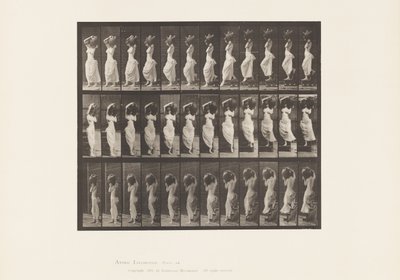 Descending Incline, Turning Water Jar on Left Shoulder by Eadweard Muybridge