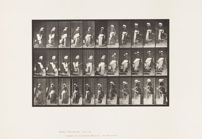 Descending Stairs, Turning Carrying Bucket of Water by Eadweard Muybridge