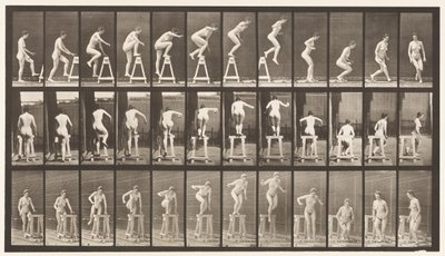 Plate 171. Stepping on a Trestle; Jumping Down, Turning by Eadweard Muybridge