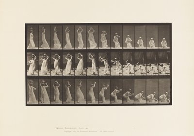 Plate 206. Carrying Water Jar on Head, Turning and Placing it On by Eadweard Muybridge