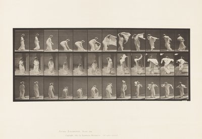 Plate 233. Lifting Shawl, Putting Around Shoulders, Turning by Eadweard Muybridge