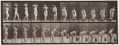 Turning & Removing Water Jar from Shoulder to Ground by Eadweard Muybridge