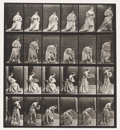 Rising from Chair, Stooping and Lifting Handkerchief by Eadweard Muybridge