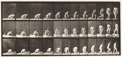 Plate 255. Arising from Kneeling and Turning by Eadweard Muybridge
