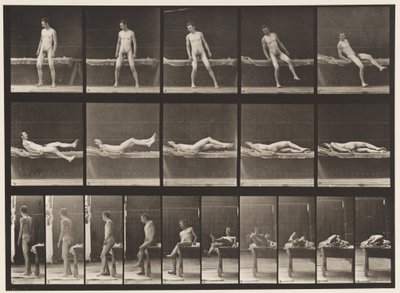 Lying on a Couch and Turning Over on Side by Eadweard Muybridge