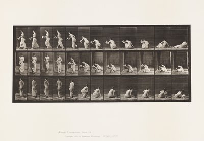 Plate 271. Arising from the Ground with a Paper in Left Hand by Eadweard Muybridge