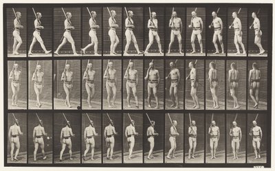 On Guard, Walking and Turning Around by Eadweard Muybridge