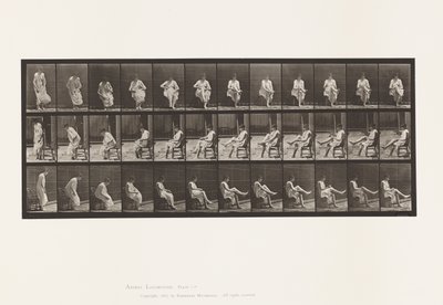 Toilet; Sitting and Putting on Stockings by Eadweard Muybridge