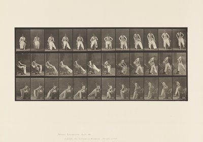 Toilet; Rising from Chair and Putting on Clothing by Eadweard Muybridge