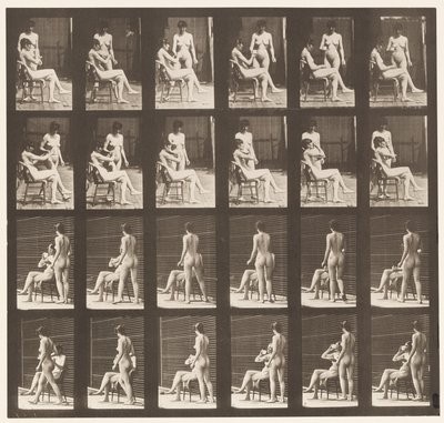 Two Models, 8 Brings Cup of Tea, 1 Takes Cup & Drinks, 1872-1885 by Eadweard Muybridge