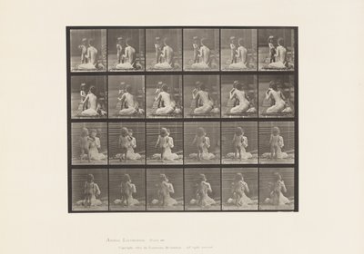 Two Models, Child Bringing Bouquet by Eadweard Muybridge