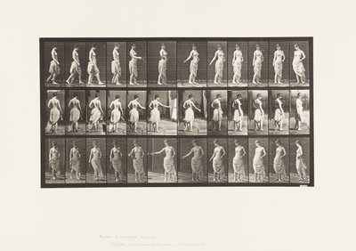 Plate 53. Walking, Scattering Flowers and Turning Action by Eadweard Muybridge