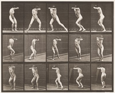 Turning Around in Surprise and Running Away by Eadweard Muybridge