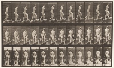 Plate 82. Ascending Incline, Bucket of Water in Each Hand by Eadweard Muybridge