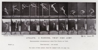 The Human Figure in Motion: Athlete, a Running, Twist High Jump by Eadweard Muybridge