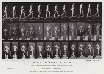 The Human Figure in Motion: Athlete, ascending an incline by Eadweard Muybridge