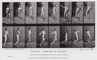 The Human Figure in Motion: Athlete, bowling at cricket by Eadweard Muybridge