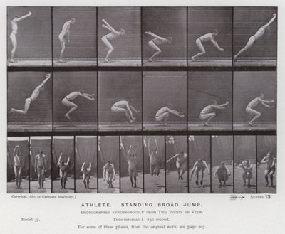 The Human Figure in Motion: Athlete, standing broad jump by Eadweard Muybridge
