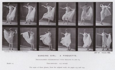 The Human Figure in Motion: Dancing girl, a pirouette by Eadweard Muybridge