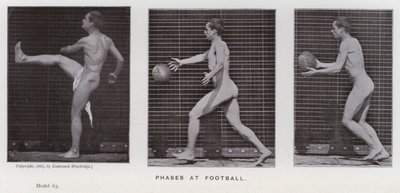The Human Figure in Motion: Phases at football by Eadweard Muybridge