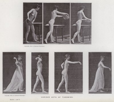The Human Figure in Motion: Various acts of throwing by Eadweard Muybridge