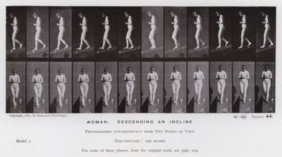 The Human Figure in Motion: Woman, descending an incline by Eadweard Muybridge