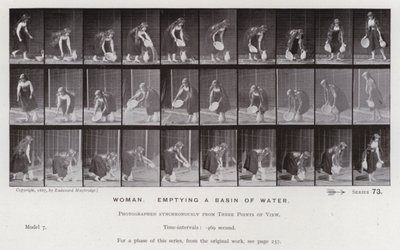 The Human Figure in Motion: Woman, emptying a basin of water by Eadweard Muybridge