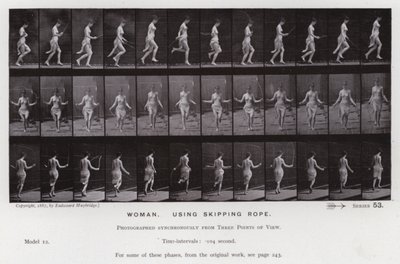 The Human Figure in Motion: Woman, using skipping rope by Eadweard Muybridge