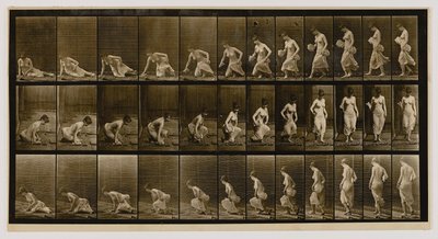 Woman Sitting Down on the Ground, from the Book Animal Locomotion by Eadweard Muybridge