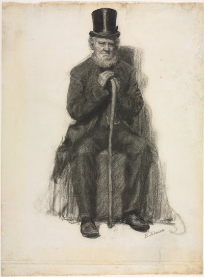 Study of an Old Man (Possibly a Study for Portrait of Peter Folger) by Eastman Johnson