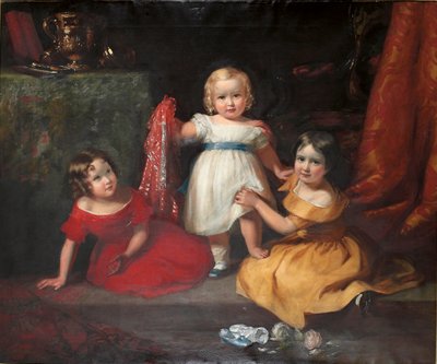 Group Portrait of John Scott, Later 3rd Earl of Eldon, and His Sisters Lady Selina Scott and Lady Gertrude Scott by Eden Upton Eddis
