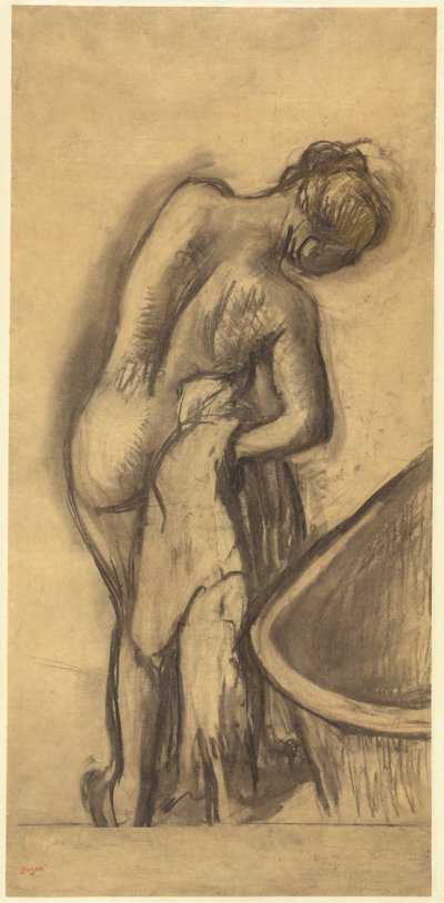 After the Bath: Woman Drying Herself, c.1900 by Edgar Degas
