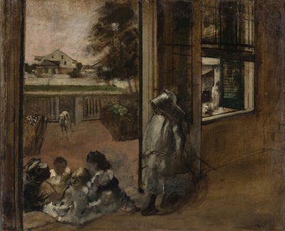 Courtyard of a House in New Orleans by Edgar Degas