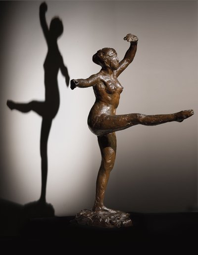 Dancer, Fourth Position Front, on Left Leg, Third Study, c. 1882-1885; c.1919-1937 by Edgar Degas