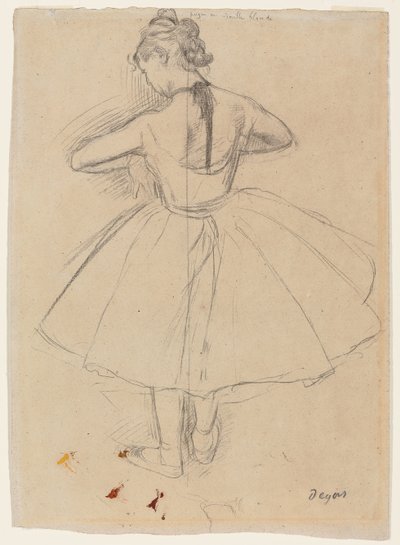 Dancer Standing, Back View, 1872-1873 by Edgar Degas