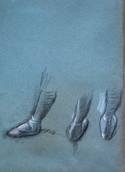Dancer from Back and Three Foot Studies (detail) by Edgar Degas