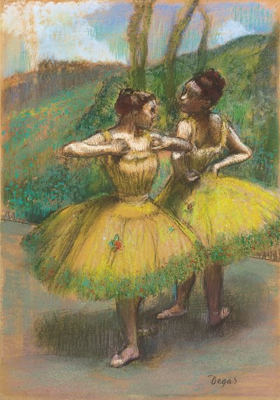 Dancers with Yellow Dresses by Edgar Degas