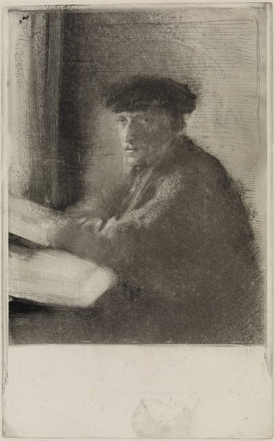 The Engraver Joseph Tourny, Half Figure by Edgar Degas