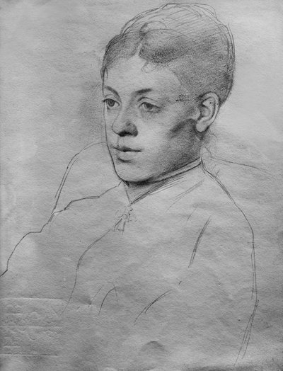 Drawing by Edgar Degas, Mlle Malo, c.1877 by Edgar Degas