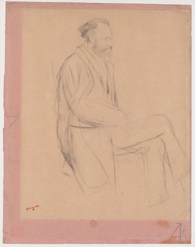 Édouard Manet, Seated, Right Profile by Edgar Degas