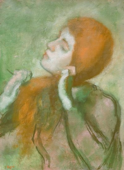 Woman Combing Her Hair by Edgar Degas