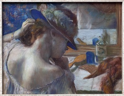 In Front of the Mirror by Edgar Degas