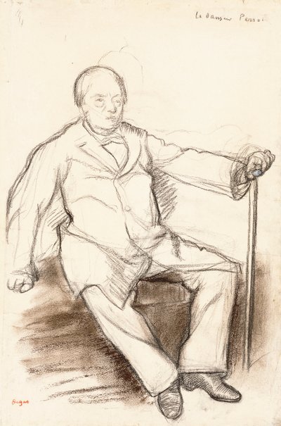 Jules Perrot, Study for The Dancer Perrot, Sitting by Edgar Degas