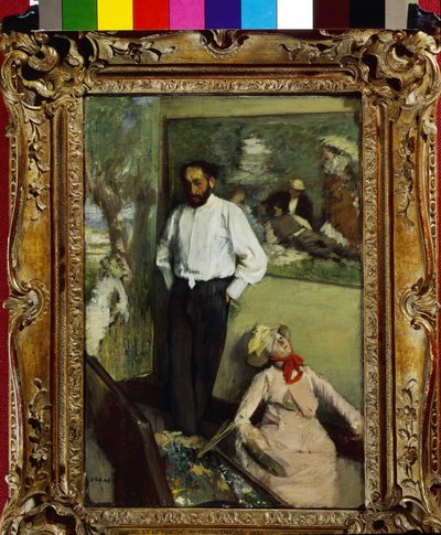 The Man and the Puppet or Portrait of Henri Michel Levy in His Studio 1879 by Edgar Degas