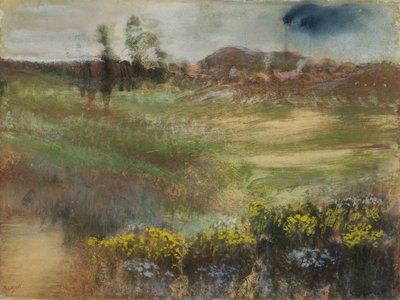 Landscape with Smokestacks by Edgar Degas
