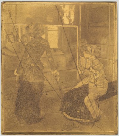 Mary Cassatt at the Louvre: The Etruscan Gallery by Edgar Degas